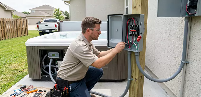 Outdoor Hot Tub Electrical Installation in Centerton